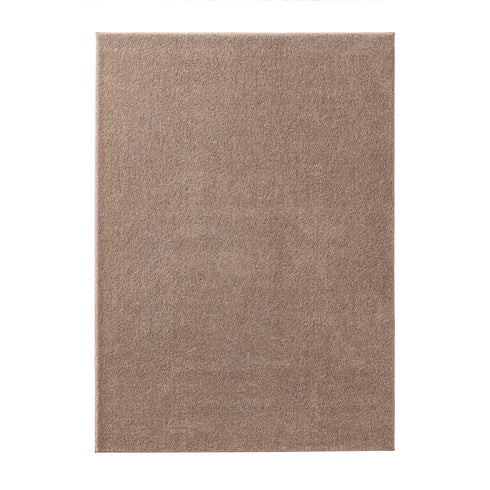 Kurzflor Teppich | Flauschiger Flachflor für Wohnzimmer, Esszimmer, Schlafzimmer oder Kinderzimmer | Taupe